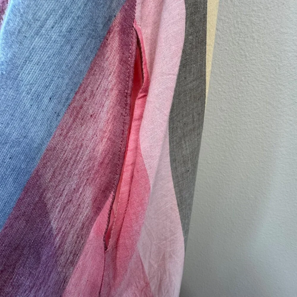 PINK CHICKEN Sterralda Maxi Dress Womens XS Rainbow Stripe Tie Back Sundress - Picture 4 of 9